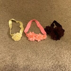 Charming Floral Headband Trio for Baby